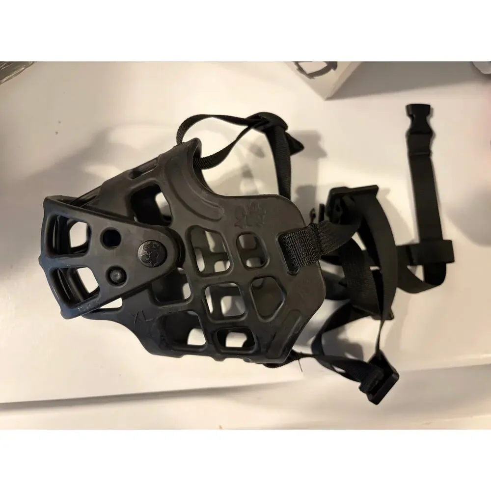 Adjustable Basket Dog Muzzle Black Size XL Escape Proof Secure Fit